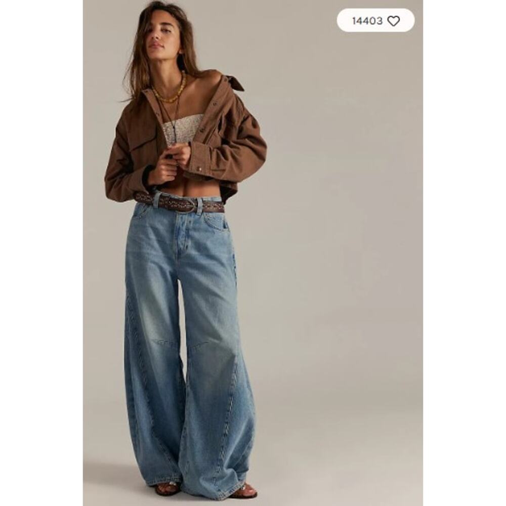 We The Free People Eden High Slouchy Flare Jeans Size 30 High Waist - Picture 1 of 15